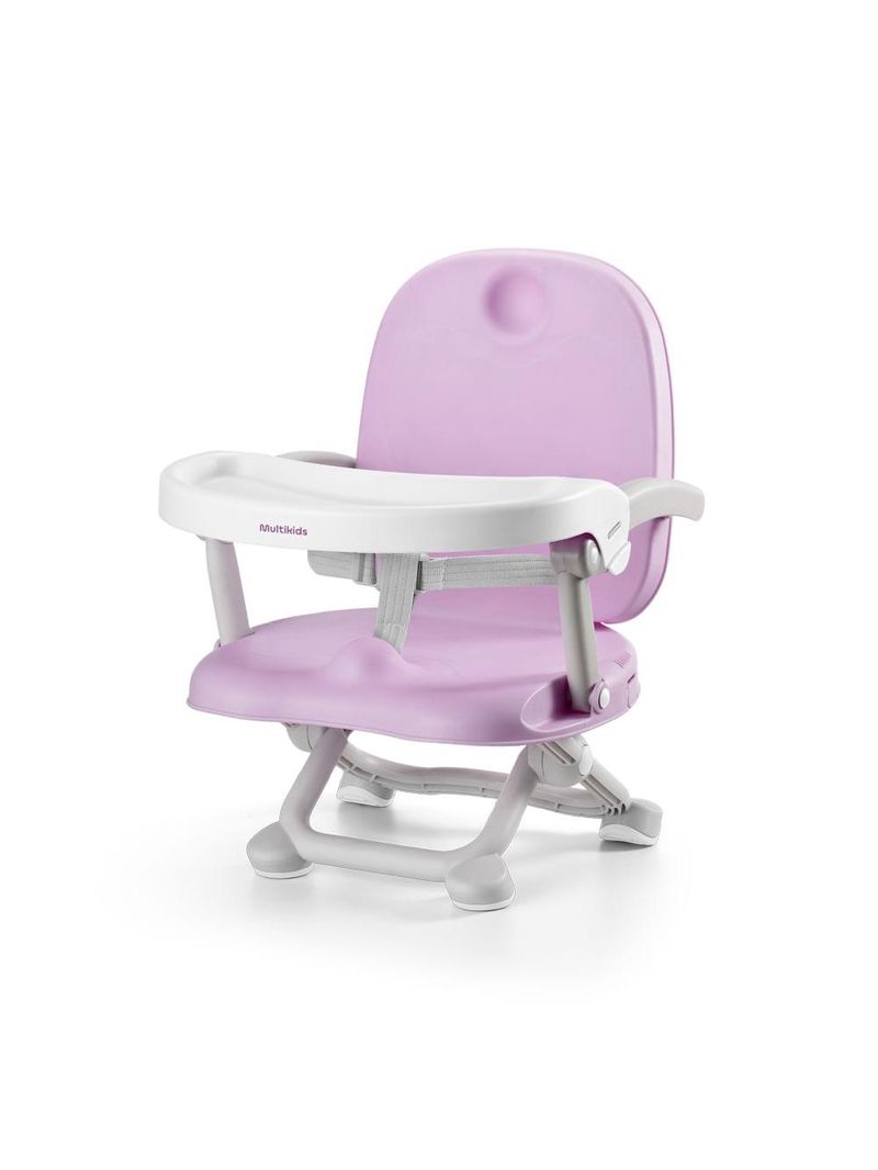 Cadeira de alimentação para bebê multikids 6m-15kg portátil rosa - bb108