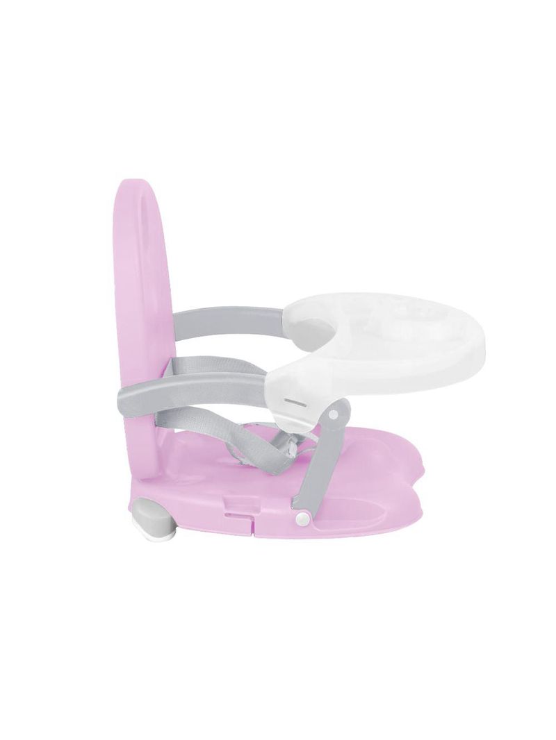 Cadeira de alimentação para bebê multikids 6m-15kg portátil rosa - bb108