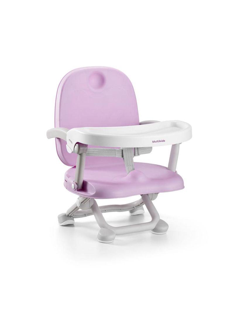 Cadeira de alimentação para bebê multikids 6m-15kg portátil rosa - bb108