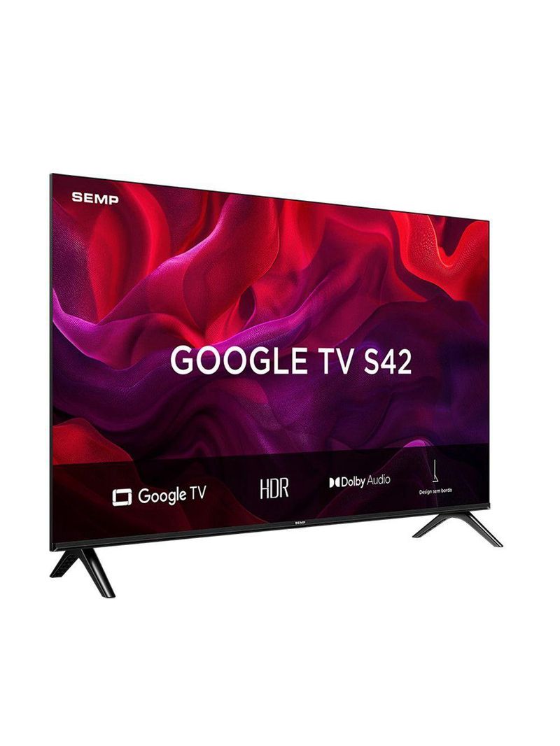 TV Semp 43 Polegadas 43S42 Smart HD Google TV Preto Bivolt