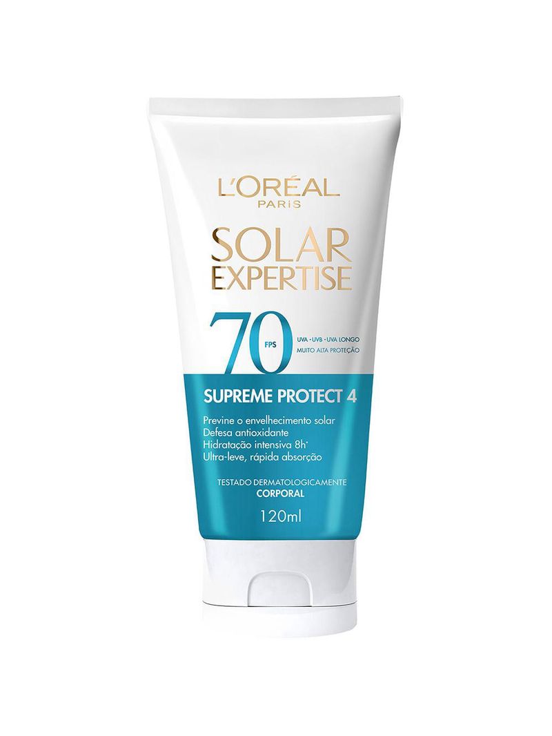 Protetor solar corporal l'oréal paris solar expertise supreme protect 4 fps70