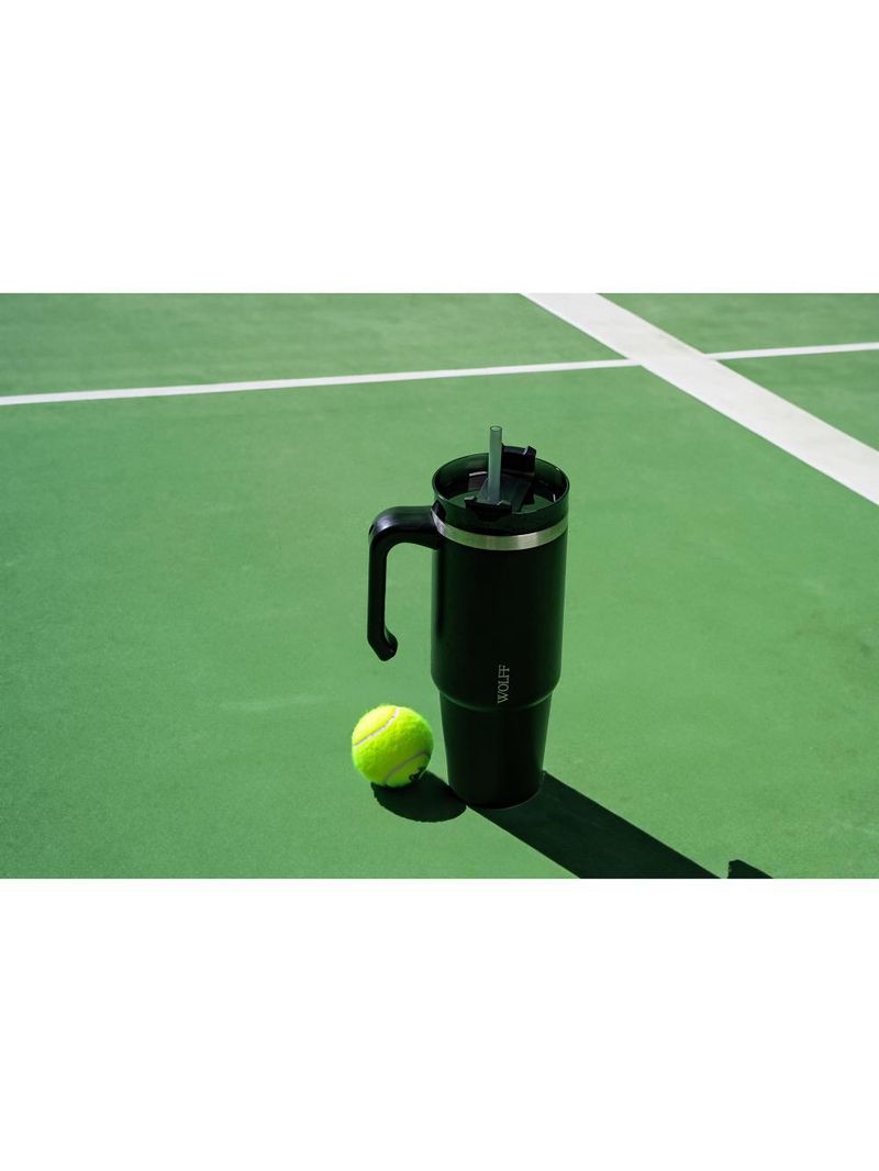 Caneca térmica wolff slimterm dupla parede preta 890ml