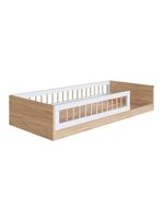 Cama Montessoriana Com Colchão Solteiro Infantil Affetto - Aveiro Oak Branco