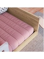 Cama Montessoriana Com Colchão Solteiro Infantil Affetto - Aveiro Oak Branco