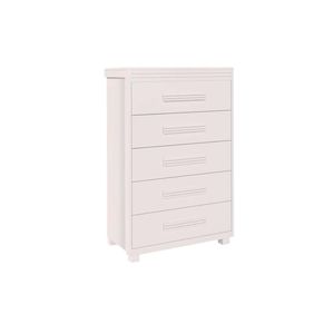 Cômoda Para Quarto Infantil 5 Gavetas Grande Branco