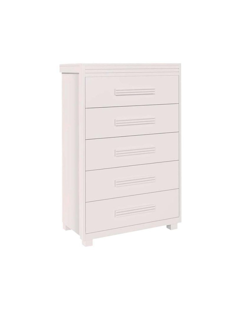 Cômoda Para Quarto Infantil 5 Gavetas Grande Branco