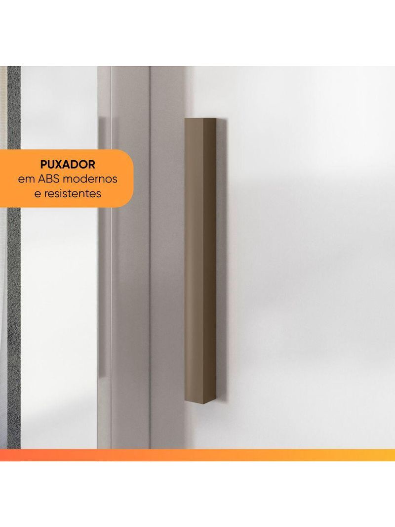 Guarda Roupas Casal Com Espelho 3 Portas De Correr 2 Gavetas França Andirá Branco