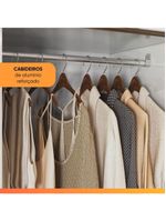 Guarda Roupas Casal Com Espelho 3 Portas De Correr 2 Gavetas França Andirá Branco