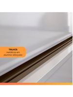 Guarda Roupas Casal Com Espelho 3 Portas De Correr 2 Gavetas França Andirá Branco