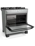 Fogão Mueller Titânio 5 Bocas Com Mesa De Vidro Mfv5bb