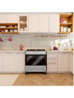 Fogão Mueller Titânio 5 Bocas Com Mesa De Vidro Mfv5bb