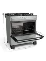 Fogão Mueller Titânio 5 Bocas Com Mesa De Vidro Mfv5bb