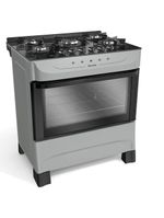 Fogão Mueller Titânio 5 Bocas Com Mesa De Vidro Mfv5bb