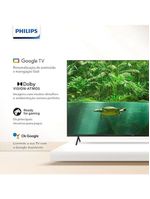 Tv Philips 55 Polegadas 55pug7408/78 4k Google Tv Wifi 5g Com Voz Bluetooth Dolby Atmos Preto Bivolt