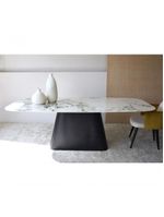 Mesa Cone Retangular 198x122cm Base ébano