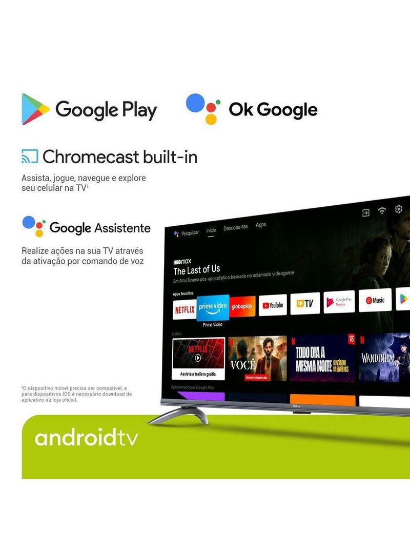 Smart TV 32” Philco Android TV Led HDR10 P32SAA Bivolt