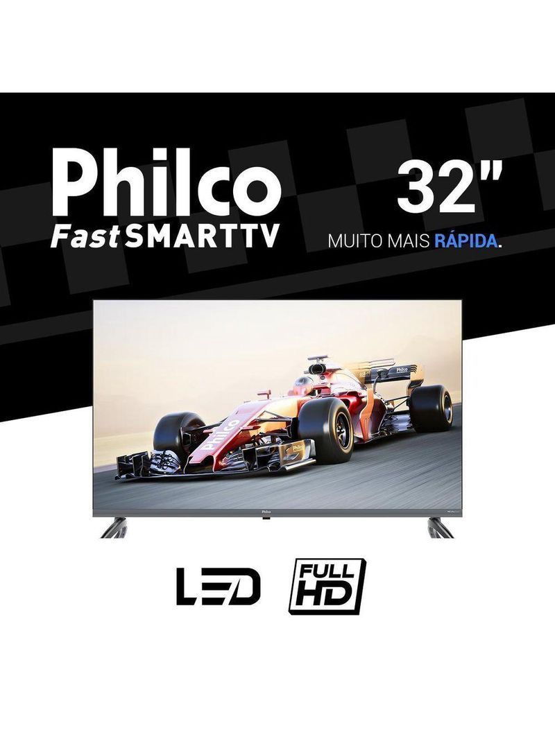Smart TV 32” Philco Android TV Led HDR10 P32SAA Bivolt