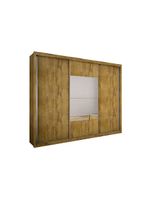 Guarda Roupa Casal 3 Portas E 4 Gavetas Arezzo Plus Freijo Cumaru - Horizonte