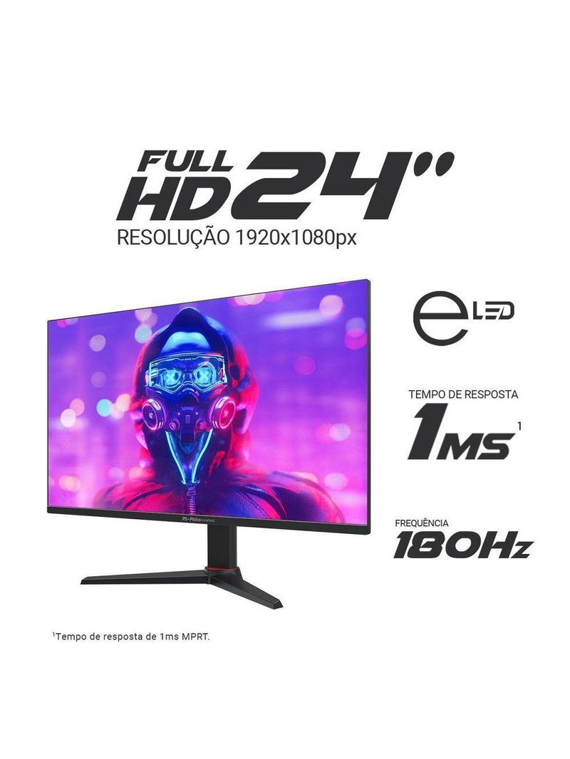 Monitor Gamer Philco 24” 180Hz Full HD 1MS PMG24M23T Bivolt