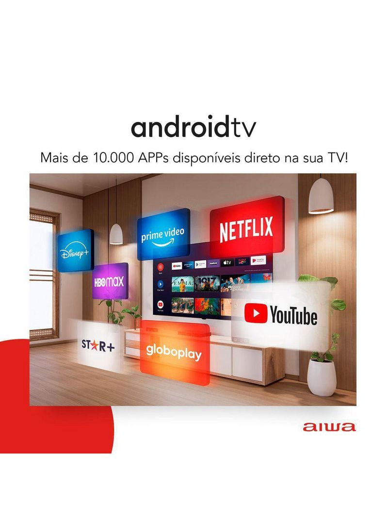 Smart Tv Aiwa 55 Android, 4k, Dolby Vision & Atmos - Aws-tv-55-bl-01 Biv