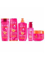 Elseve liso dos sonhos kit - shampoo + condicionador + máscara capilar + creme para pentear + sérum leave-in