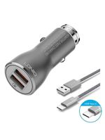 Carregador Veicular Usb Turbo Qualcomm 30 Com Cabo Type C