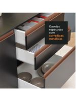 Cozinha Completa De Canto Com Armário E Balcão Preto Madesa