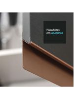 Cozinha Completa De Canto Com Armário E Balcão Preto Madesa