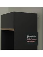 Cozinha Completa De Canto Com Armário E Balcão Preto Madesa