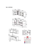 Armário De Cozinha Compacta De Canto Branco/preto