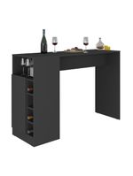 Bancada Balcão/mesa De Cozinha Com Adega E 1 Porta Multimóveis Mp2144 Preto Preto
