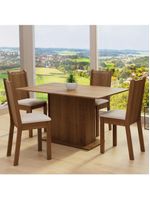 Conjunto Sala de Jantar Luana Mesa 4 Cadeiras Madesa