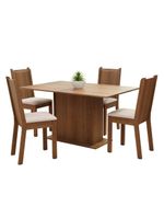 Conjunto Sala de Jantar Luana Mesa 4 Cadeiras Madesa