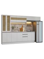 Armário De Cozinha Completa 100% Mdf 300 Cm Smart Madesa 04 Branco