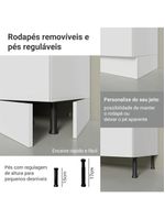 Armário De Cozinha Completa 100% Mdf 300 Cm Smart Madesa 04 Branco