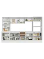 Armário De Cozinha Completa 100% Mdf 310 Cm Smart Madesa 03 Branco/rustic/crema