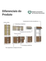 Armário De Cozinha Completa 100% Mdf 310 Cm Smart Madesa 03 Branco/rustic/crema