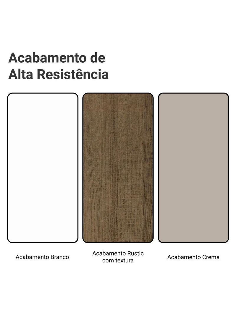 Armário De Cozinha Completa 100% Mdf 310 Cm Smart Madesa 03 Branco/rustic/crema