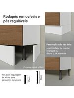 Armário De Cozinha Completa 100% Mdf 310 Cm Smart Madesa 03 Branco/rustic/crema