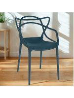 Kit 14 Cadeiras De Jantar Allegra Design Empilhável - Azul Marinho