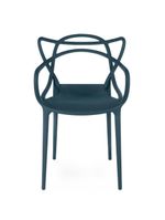 Kit 14 Cadeiras De Jantar Allegra Design Empilhável - Azul Marinho