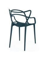 Kit 14 Cadeiras De Jantar Allegra Design Empilhável - Azul Marinho