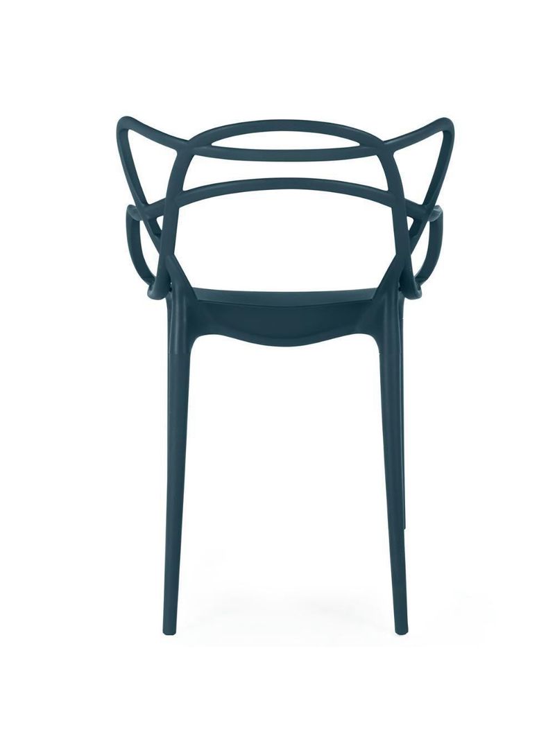 Kit 14 Cadeiras De Jantar Allegra Design Empilhável - Azul Marinho