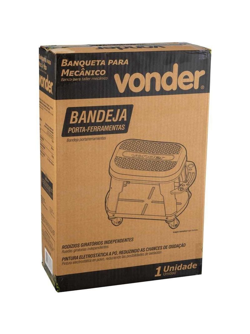 Banqueta Para Mecanico Com Porta Ferramentas Vonder