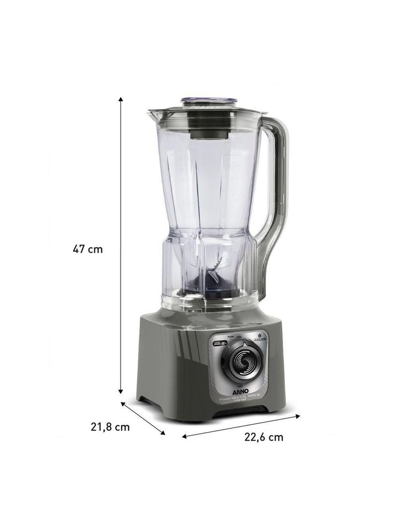 Liquidificador Arno Power Max XXL Cinza LN87 2,25 LITROS 220V 2200W