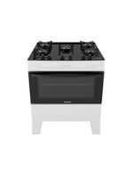 Fogão Itatiaia Electra Glass Pluss Piso 5 Bocas Branco Mesa De Vidro Bivolt (3700000487)