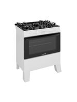 Fogão Itatiaia Electra Glass Pluss Piso 5 Bocas Branco Mesa De Vidro Bivolt (3700000487)