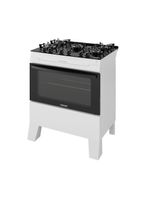 Fogão Itatiaia Electra Glass Pluss Piso 5 Bocas Branco Mesa De Vidro Bivolt (3700000487)