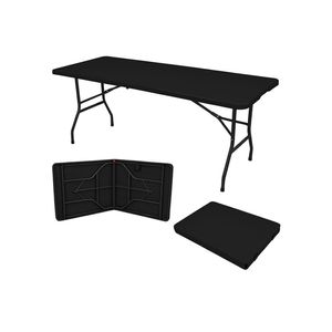 Mesa Dobrável Gallant Vira Maleta Portátil 1,80m Preto com Alça (GMD22A01A-PT)