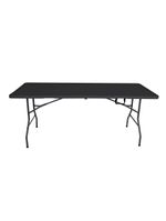 Mesa Dobrável Gallant Vira Maleta Portátil 1,80m Preto com Alça (GMD22A01A-PT)